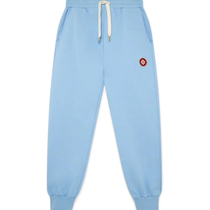 Pantaloni de trening cu logo albastru