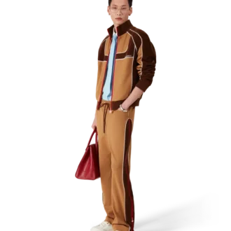 Pantaloni de trening cu panouri din chenilă