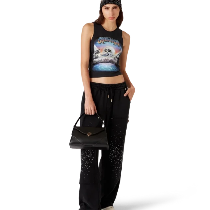 Pantaloni de trening La Pramonition cu cristale Pantaloni de trening La Pramonition cu cristale