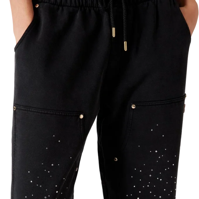 Pantaloni de trening La Pramonition cu cristale Pantaloni de trening La Pramonition cu cristale