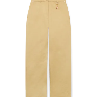 Pantaloni din bumbac cu monogramă Jacquard