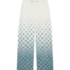 Pantaloni din in cu imprimeu Monogram Gradient