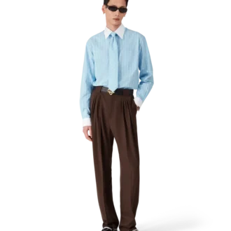 Pantaloni din lână cu cinci pliuri