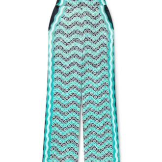 Pantaloni din mătase cu monogramă Wave