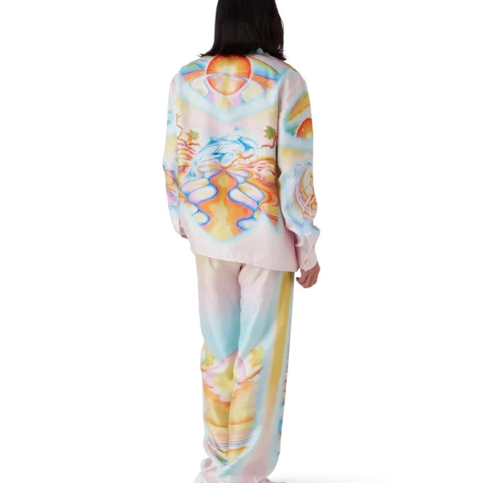 Pantaloni din mătase Psychedelic Nirvana