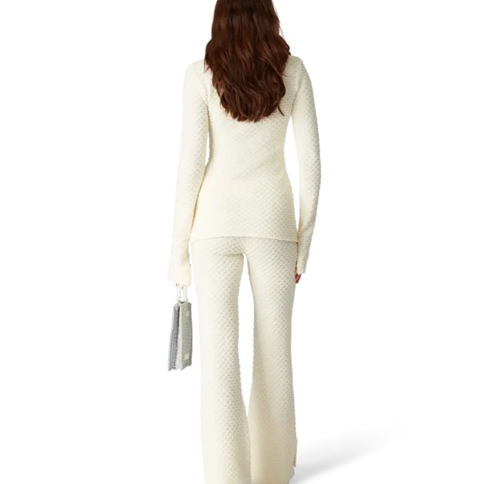 Pantaloni din tricot texturat