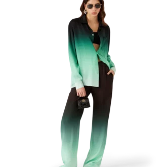 Pantaloni Jacquard Ping Pong cu efect de degrade