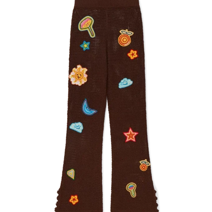 Pantaloni Motif Crochet