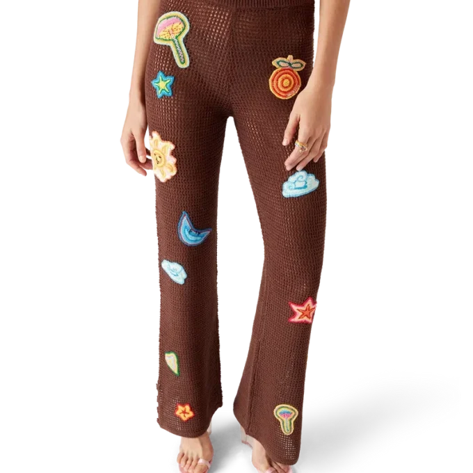 Pantaloni Motif Crochet