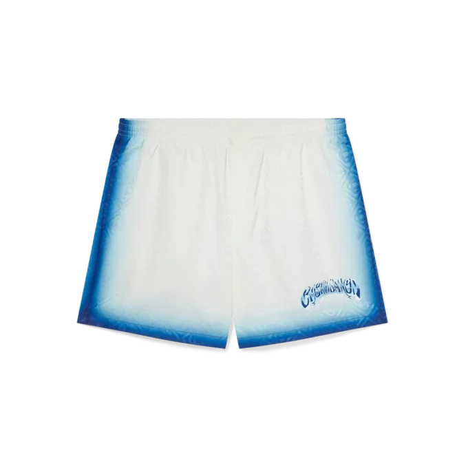 Pantaloni scurți albaştru degrade