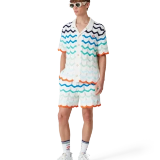 Cămășă croșetată Gradient Wave