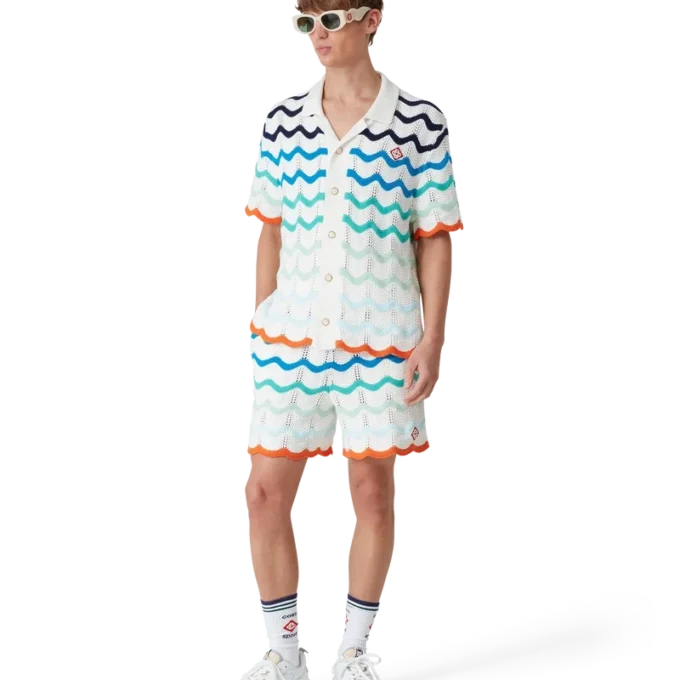 Cămășă croșetată Gradient Wave Cămășă croșetată Gradient Wave