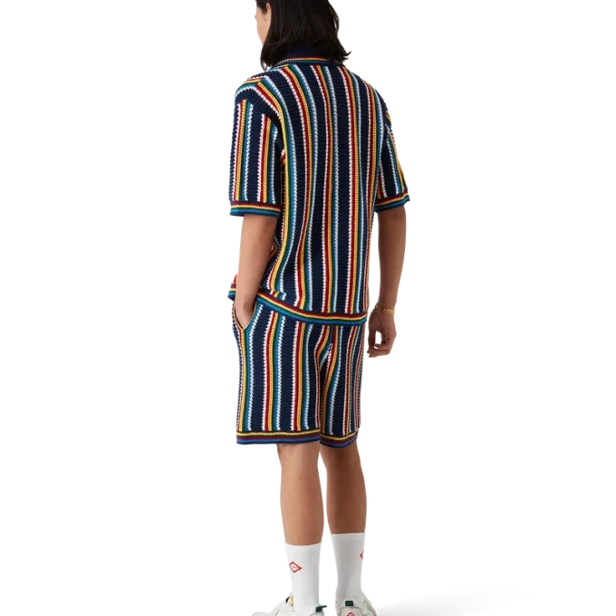 Cămașă cu dungi croșetată Cămașă cu dungi croșetată