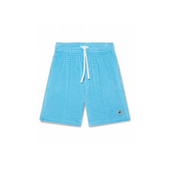 Pantaloni scurți cu dungi din velur