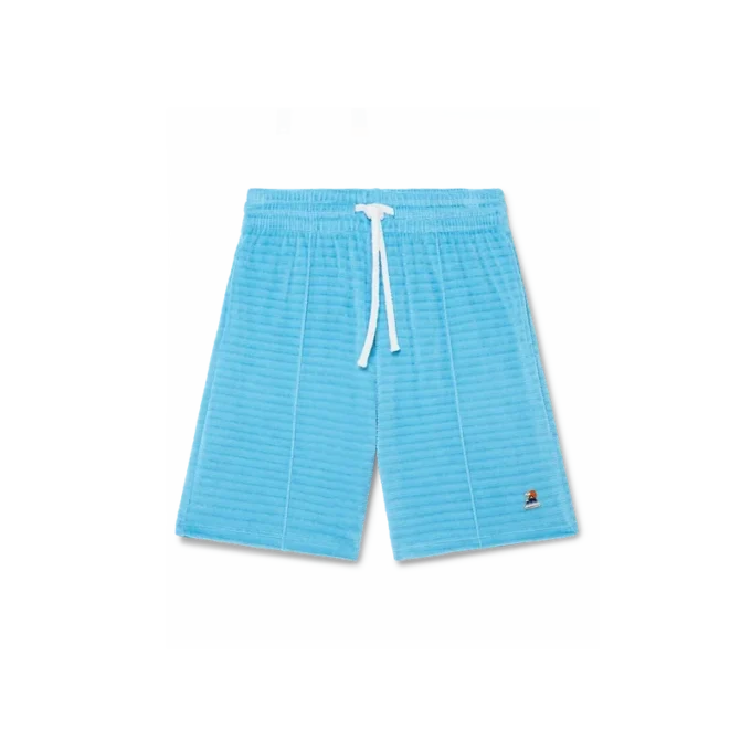 Pantaloni scurți cu dungi din velur