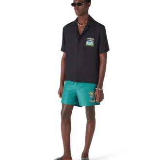 Pantaloni scurți de baie cu broderie Casa Pantaloni scurți de baie cu broderie Casa