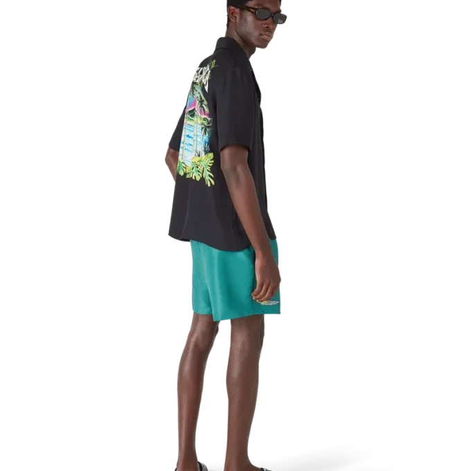 Pantaloni scurți de baie cu broderie Casa