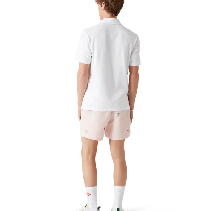 Pantaloni scurți de baie cu motiv brodat Pantaloni scurți de baie cu motiv brodat