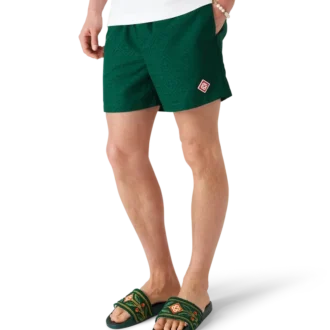 Pantaloni scurți de baie din jacquard cu monogramă