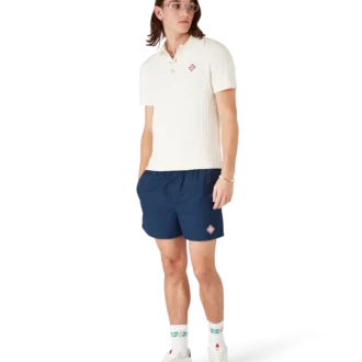 Pantaloni scurți de baie din jacquard cu monogramă