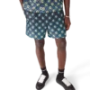 Pantaloni scurți de baie negri cu imprimeu Monogram degradat Pantaloni scurți de baie negri cu imprimeu Monogram degradat