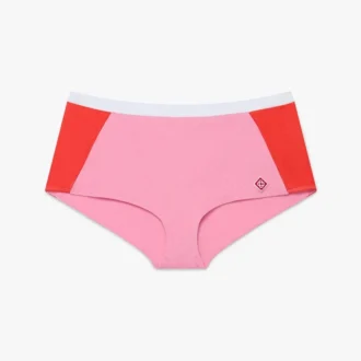 Pantaloni scurți de bikini roz cu monogramă
