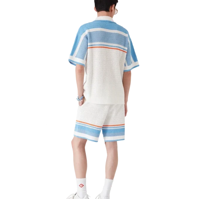 Pantaloni scurți de tenis din bumbac croșetat