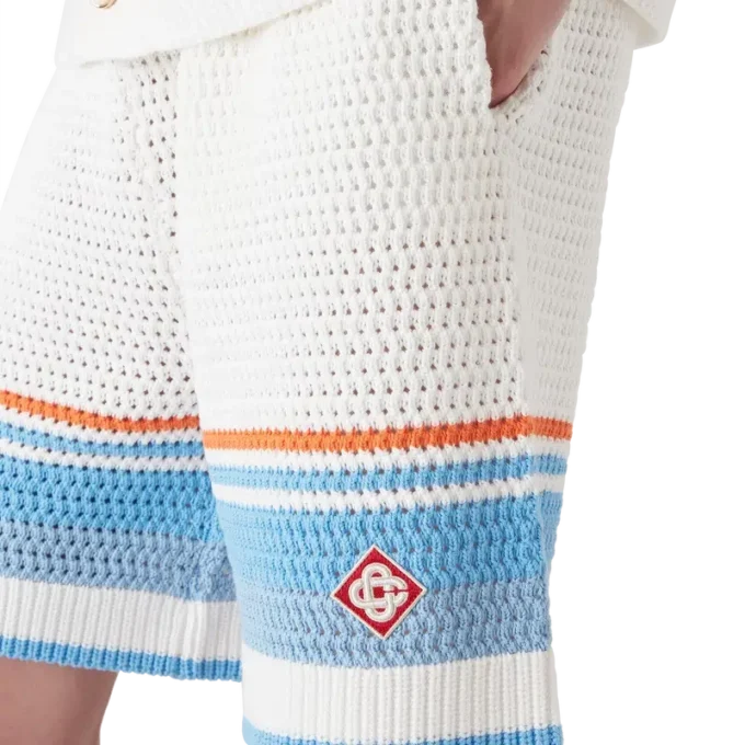 Pantaloni scurți de tenis din bumbac croșetat