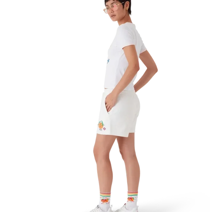 Pantaloni scurți de trening cu mascota portocalie