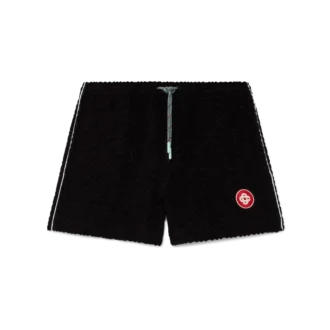 Pantaloni scurți din material jacquard cu monogramă