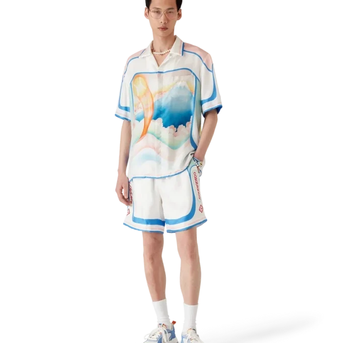 Pantaloni scurți din mătase Fuji Dream Pantaloni scurți din mătase Fuji Dream