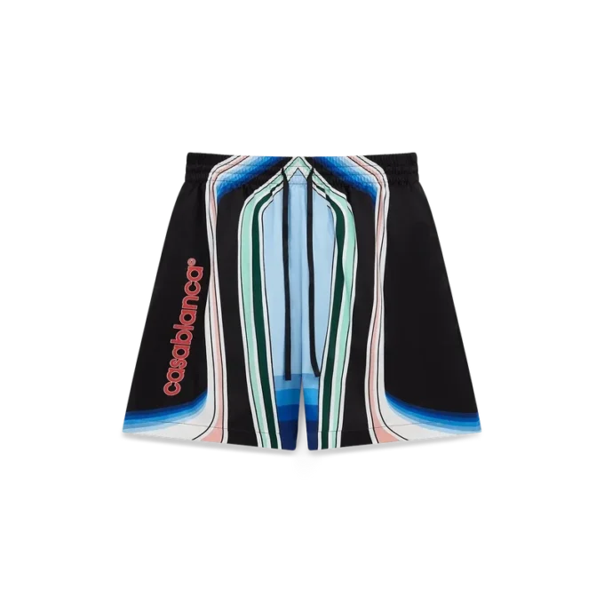 Pantaloni scurți din mătase Graphic Mountain