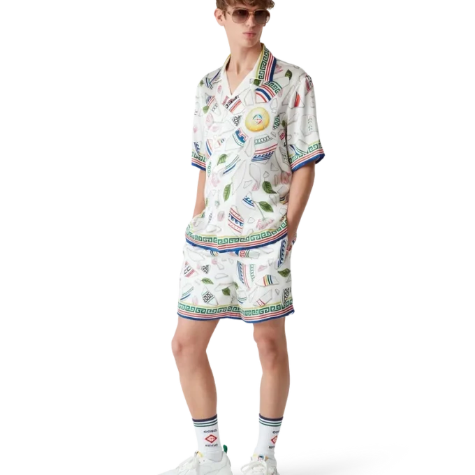 Cămășă din mătase cu mâneci scurte Le Vase Brise