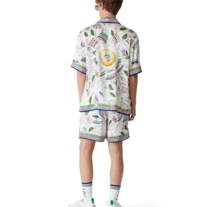 Cămășă din mătase cu mâneci scurte Le Vase Brise