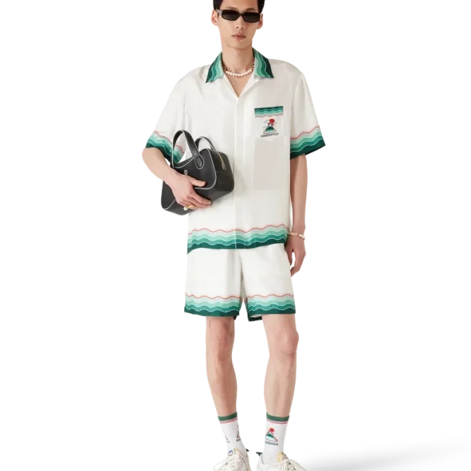 Pantaloni scurți din mătase Montagne Ondulee