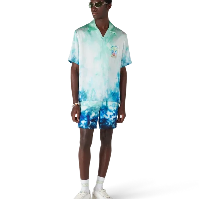 Pantaloni scurți din mătase Surf Lotus