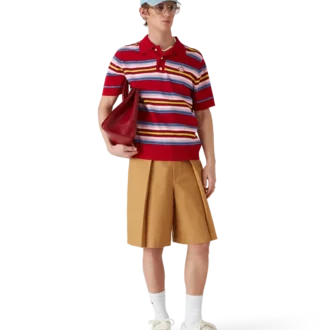 Pantaloni scurți plisați din lână