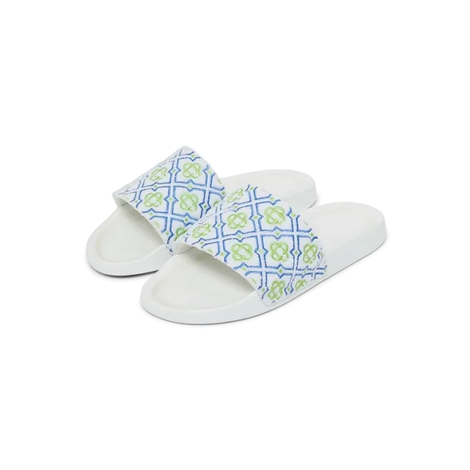 Papuci de piscină albi Monogram pentru bărbați Papuci de piscină albi Monogram pentru bărbați