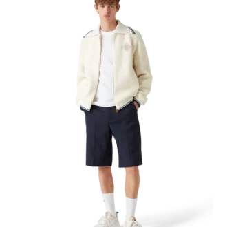 Pulover cu fermoar din cașmir