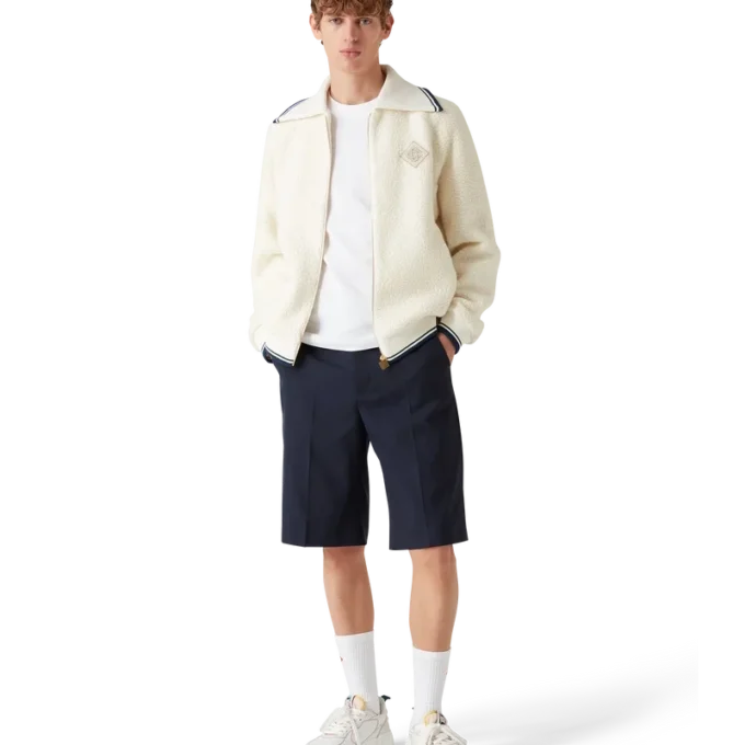 Pulover cu fermoar din cașmir