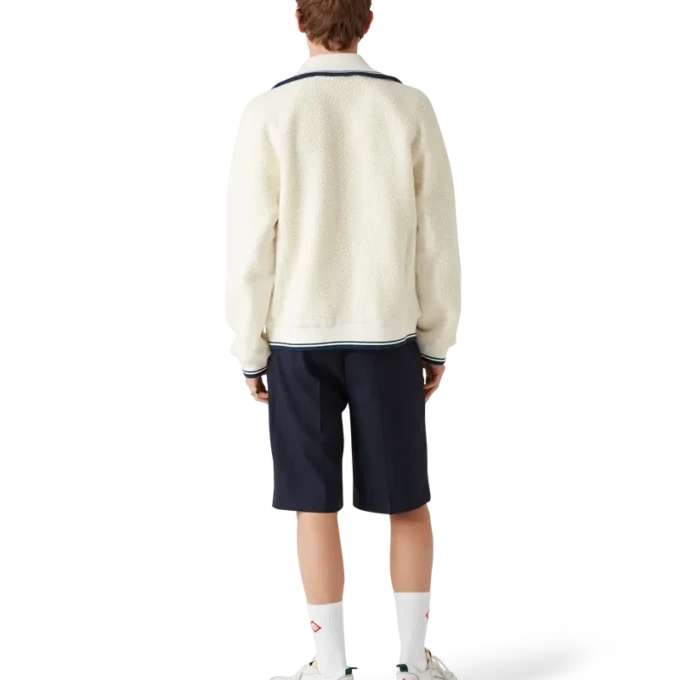 Pulover cu fermoar din cașmir