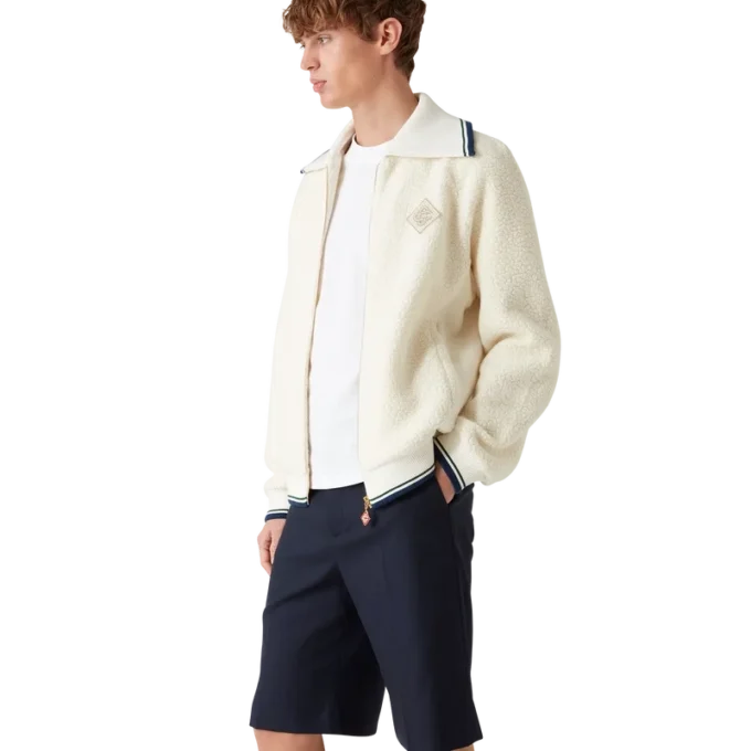 Pulover cu fermoar din cașmir