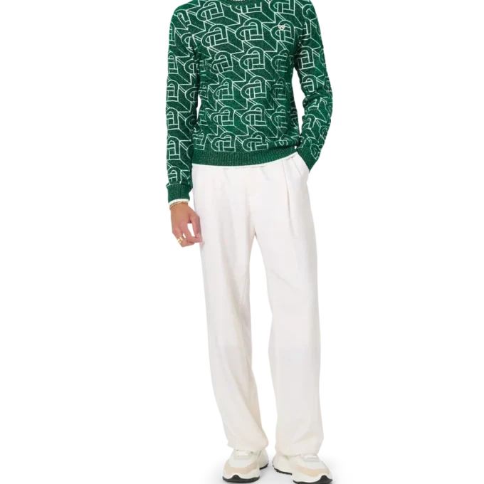 Pulover cu monogramă în formă de inimă