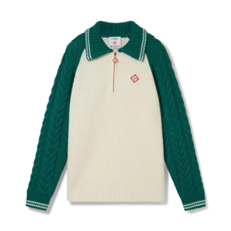 Pulover din cașmir cu tricotaj în formă de cablu