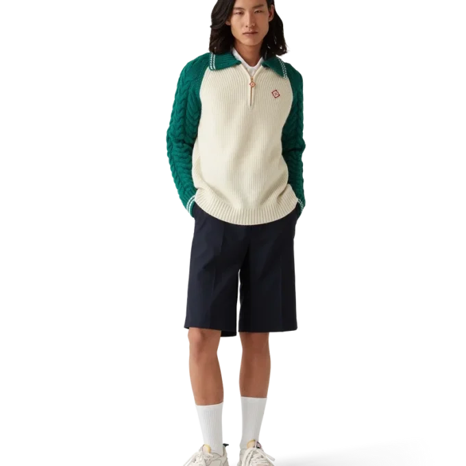 Pulover din cașmir cu tricotaj în formă de cablu