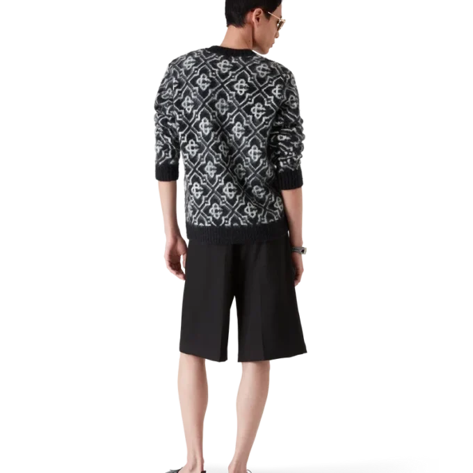 Pulover din mohair cu monogramă