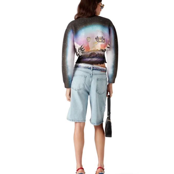 Pulover scurt din amestec de cașmir La Pramonition