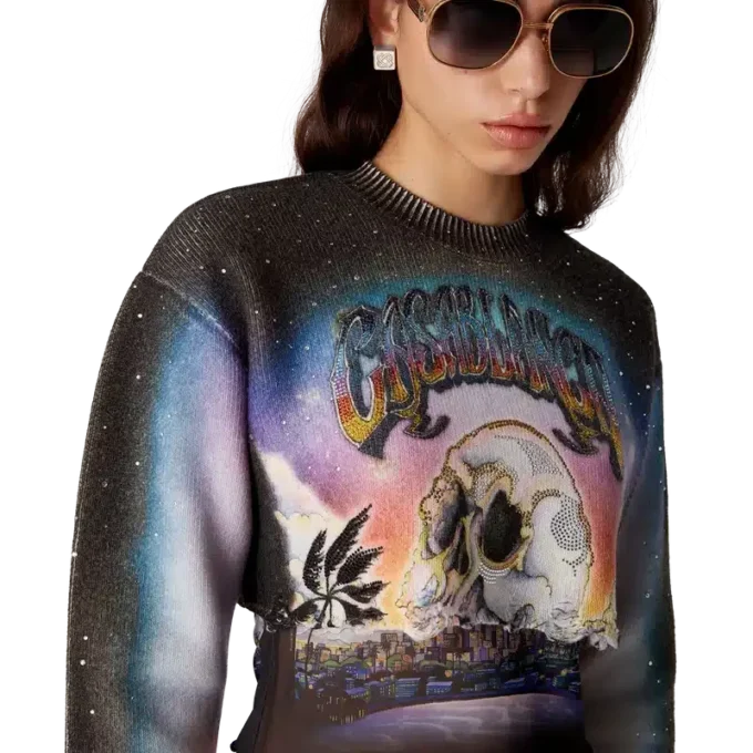 Pulover scurt din amestec de cașmir La Pramonition