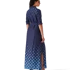 Rochie-cămașă din mătase cu imprimeu degradé Rochie-cămașă din mătase cu imprimeu degradé