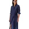 Rochie-cămașă din mătase cu imprimeu degradé Rochie-cămașă din mătase cu imprimeu degradé